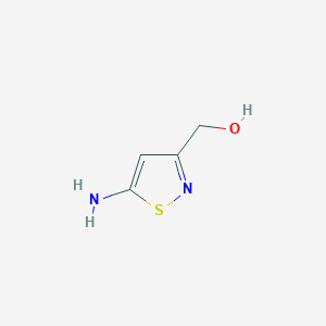 molecular formula C4H6N2OS B11741330 (5-Aminoisothiazol-3-yl)methanol 