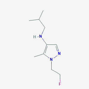 molecular formula C10H18FN3 B11741351 1-(2-fluoroethyl)-5-methyl-N-(2-methylpropyl)-1H-pyrazol-4-amine 