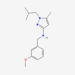 N-[(3-methoxyphenyl)methyl]-5-methyl-1-(2-methylpropyl)-1H-pyrazol-3-amine