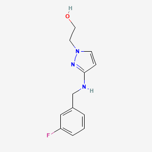 2-(3-{[(3-fluorophenyl)methyl]amino}-1H-pyrazol-1-yl)ethan-1-ol