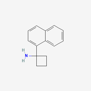 molecular formula C14H15N B11741391 1-(1-Naphthyl)cyclobutanamine 