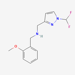 {[1-(difluoromethyl)-1H-pyrazol-3-yl]methyl}[(2-methoxyphenyl)methyl]amine