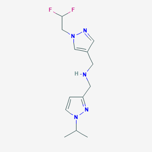 {[1-(2,2-difluoroethyl)-1H-pyrazol-4-yl]methyl}({[1-(propan-2-yl)-1H-pyrazol-3-yl]methyl})amine