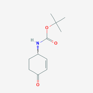 molecular formula C11H17NO3 B11741478 tert-butyl N-[(1S)-4-oxocyclohex-2-en-1-yl]carbamate 