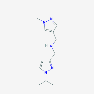 molecular formula C13H21N5 B11741527 [(1-ethyl-1H-pyrazol-4-yl)methyl]({[1-(propan-2-yl)-1H-pyrazol-3-yl]methyl})amine 