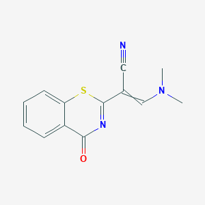 3-(dimethylamino)-2-(4-oxo-4H-1,3-benzothiazin-2-yl)prop-2-enenitrile