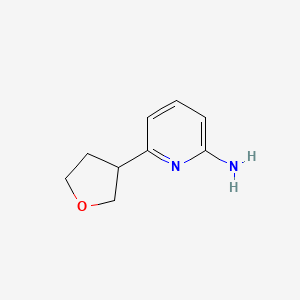 molecular formula C9H12N2O B11741539 6-(Oxolan-3-yl)pyridin-2-amine 