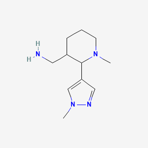 [1-methyl-2-(1-methyl-1H-pyrazol-4-yl)piperidin-3-yl]methanamine