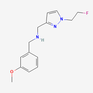 {[1-(2-fluoroethyl)-1H-pyrazol-3-yl]methyl}[(3-methoxyphenyl)methyl]amine