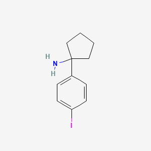 molecular formula C11H14IN B11741562 1-(4-Iodophenyl)cyclopentanamine 