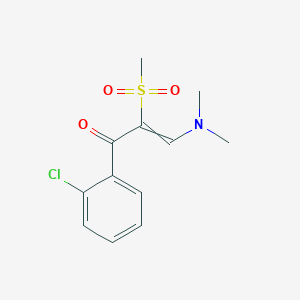 molecular formula C12H14ClNO3S B11741570 1-(2-Chlorophenyl)-3-(dimethylamino)-2-methanesulfonylprop-2-EN-1-one 