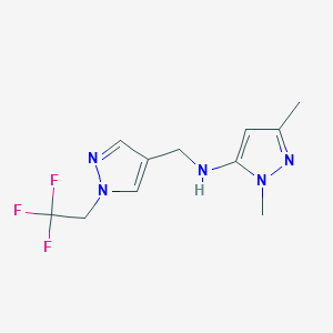 1,3-dimethyl-N-{[1-(2,2,2-trifluoroethyl)-1H-pyrazol-4-yl]methyl}-1H-pyrazol-5-amine