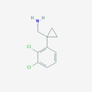 molecular formula C10H11Cl2N B11741632 1-(2,3-Dichlorophenyl)cyclopropanemethanamine 