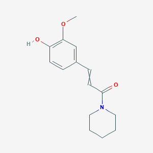 molecular formula C15H19NO3 B11741655 3-(4-Hydroxy-3-methoxyphenyl)-1-(piperidin-1-yl)prop-2-en-1-one 