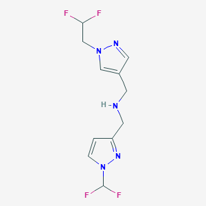 {[1-(2,2-difluoroethyl)-1H-pyrazol-4-yl]methyl}({[1-(difluoromethyl)-1H-pyrazol-3-yl]methyl})amine