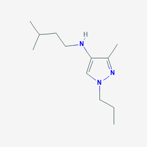 molecular formula C12H23N3 B11741673 3-methyl-N-(3-methylbutyl)-1-propyl-1H-pyrazol-4-amine 