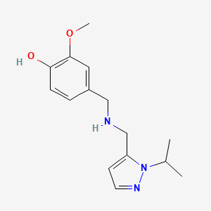 2-methoxy-4-[({[1-(propan-2-yl)-1H-pyrazol-5-yl]methyl}amino)methyl]phenol