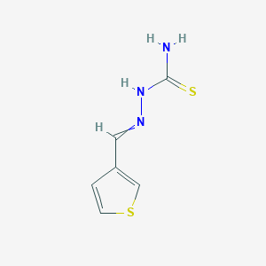 molecular formula C6H7N3S2 B11741734 {[(Thiophen-3-yl)methylidene]amino}thiourea 