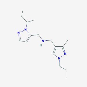 {[1-(butan-2-yl)-1H-pyrazol-5-yl]methyl}[(3-methyl-1-propyl-1H-pyrazol-4-yl)methyl]amine