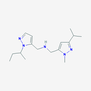 {[1-(butan-2-yl)-1H-pyrazol-5-yl]methyl}({[1-methyl-3-(propan-2-yl)-1H-pyrazol-5-yl]methyl})amine