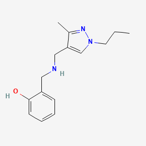 2-({[(3-methyl-1-propyl-1H-pyrazol-4-yl)methyl]amino}methyl)phenol