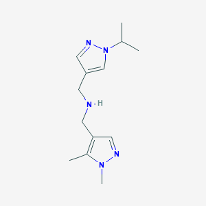 [(1,5-dimethyl-1H-pyrazol-4-yl)methyl]({[1-(propan-2-yl)-1H-pyrazol-4-yl]methyl})amine