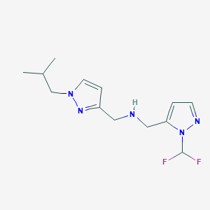 {[1-(difluoromethyl)-1H-pyrazol-5-yl]methyl}({[1-(2-methylpropyl)-1H-pyrazol-3-yl]methyl})amine