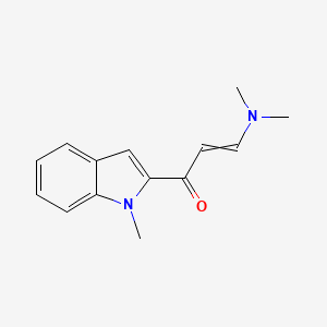 molecular formula C14H16N2O B11741826 3-(Dimethylamino)-1-(1-methylindol-2-yl)prop-2-en-1-one 