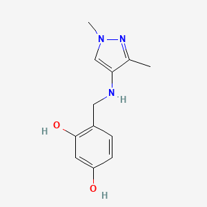 4-{[(1,3-Dimethyl-1H-pyrazol-4-YL)amino]methyl}benzene-1,3-diol