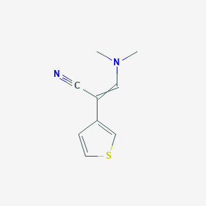 molecular formula C9H10N2S B11741864 3-(Dimethylamino)-2-(thiophen-3-YL)prop-2-enenitrile 