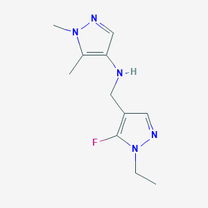 N-[(1-ethyl-5-fluoro-1H-pyrazol-4-yl)methyl]-1,5-dimethyl-1H-pyrazol-4-amine