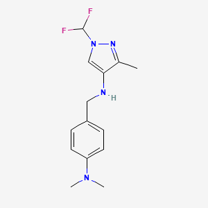 1-(difluoromethyl)-N-{[4-(dimethylamino)phenyl]methyl}-3-methyl-1H-pyrazol-4-amine