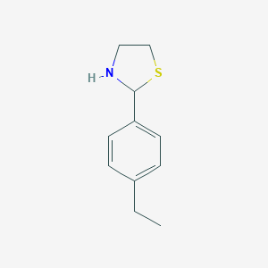 molecular formula C11H15NS B117419 2-(4-Ethylphenyl)-1,3-thiazolidine CAS No. 145300-46-5