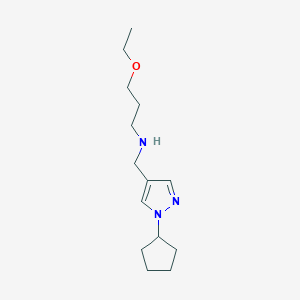 [(1-cyclopentyl-1H-pyrazol-4-yl)methyl](3-ethoxypropyl)amine