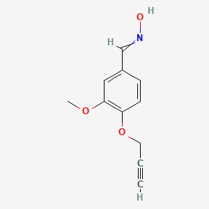 molecular formula C11H11NO3 B11741931 N-{[3-methoxy-4-(prop-2-yn-1-yloxy)phenyl]methylidene}hydroxylamine 