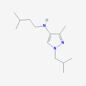 molecular formula C13H25N3 B11741946 3-methyl-N-(3-methylbutyl)-1-(2-methylpropyl)-1H-pyrazol-4-amine 