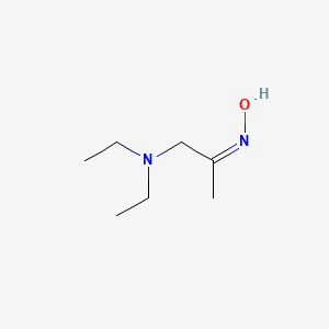 molecular formula C7H16N2O B11741962 (E)-N-[1-(Diethylamino)propan-2-ylidene]hydroxylamine 