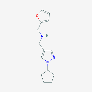 [(1-cyclopentyl-1H-pyrazol-4-yl)methyl][(furan-2-yl)methyl]amine