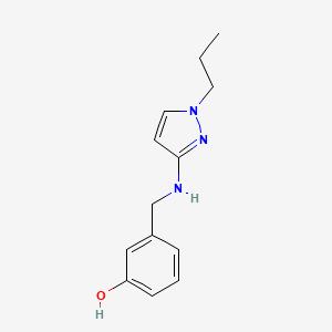 molecular formula C13H17N3O B11741997 3-{[(1-Propyl-1H-pyrazol-3-YL)amino]methyl}phenol 