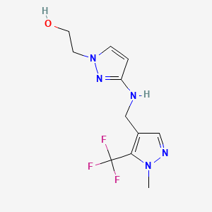 2-[3-({[1-methyl-5-(trifluoromethyl)-1H-pyrazol-4-yl]methyl}amino)-1H-pyrazol-1-yl]ethan-1-ol