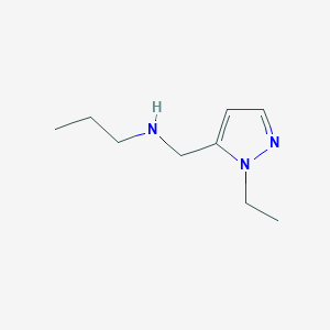 molecular formula C9H17N3 B11742014 [(1-Ethyl-1H-pyrazol-5-yl)methyl](propyl)amine 