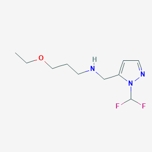 {[1-(difluoromethyl)-1H-pyrazol-5-yl]methyl}(3-ethoxypropyl)amine