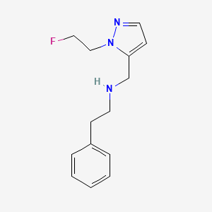 {[1-(2-fluoroethyl)-1H-pyrazol-5-yl]methyl}(2-phenylethyl)amine