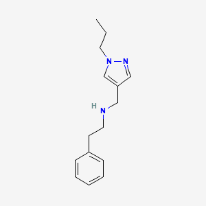 molecular formula C15H21N3 B11742083 (2-phenylethyl)[(1-propyl-1H-pyrazol-4-yl)methyl]amine 