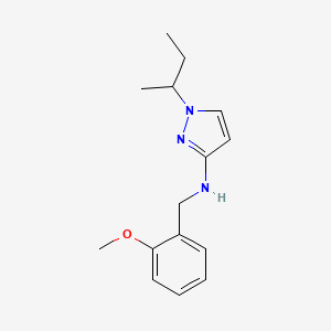 molecular formula C15H21N3O B11742116 1-(butan-2-yl)-N-[(2-methoxyphenyl)methyl]-1H-pyrazol-3-amine 