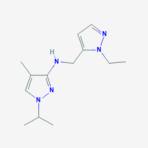 N-[(1-ethyl-1H-pyrazol-5-yl)methyl]-4-methyl-1-(propan-2-yl)-1H-pyrazol-3-amine