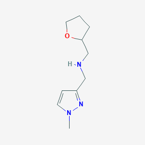 molecular formula C10H17N3O B11742123 [(1-methyl-1H-pyrazol-3-yl)methyl][(oxolan-2-yl)methyl]amine 