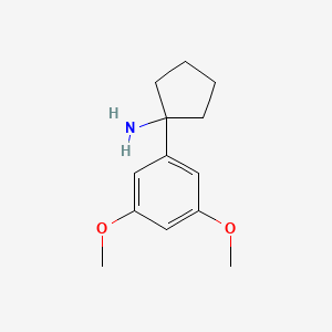 molecular formula C13H19NO2 B11742128 1-(3,5-Dimethoxyphenyl)cyclopentanamine 