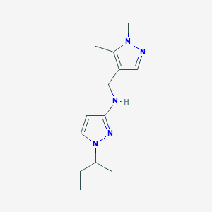 1-(butan-2-yl)-N-[(1,5-dimethyl-1H-pyrazol-4-yl)methyl]-1H-pyrazol-3-amine