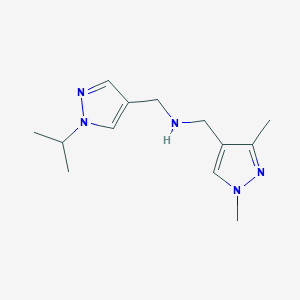 [(1,3-dimethyl-1H-pyrazol-4-yl)methyl]({[1-(propan-2-yl)-1H-pyrazol-4-yl]methyl})amine